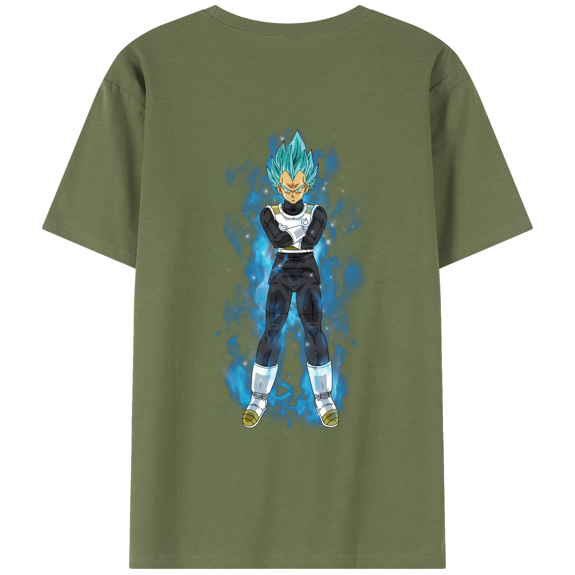 （画像用） ドラゴンボール ベジータ四世（Bejīta Yonsei）DRAGON BALL Vegeta IV 綿100％半袖Tシャツ（背面プリント）